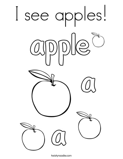 468x605 I See Apples Coloring Page