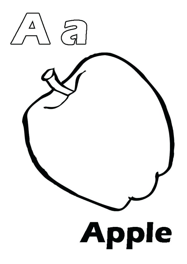 600x847 Apple To Color Apples Coloring Page Apple Coloring Pages Green