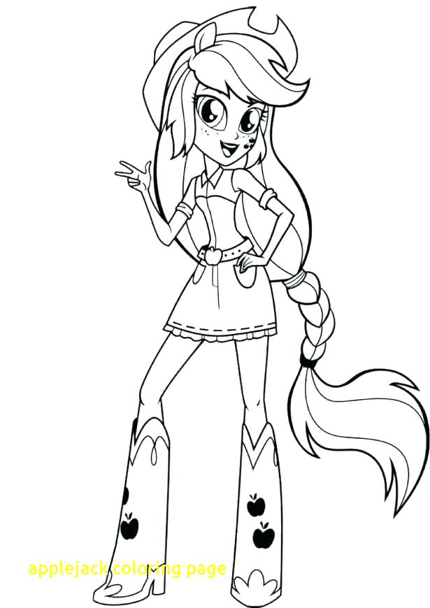 615x870 My Little Pony Applejack Coloring Pages