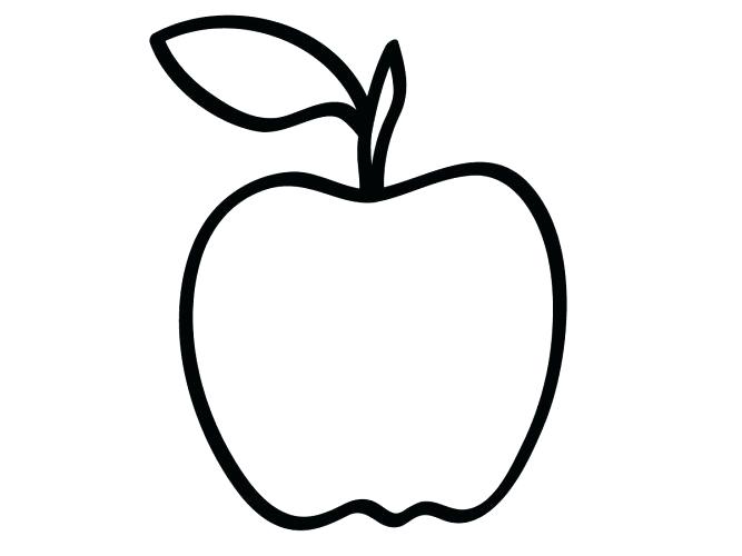 667x500 Apple Coloring Pages For Kindergarten Medium Size Of Fruit