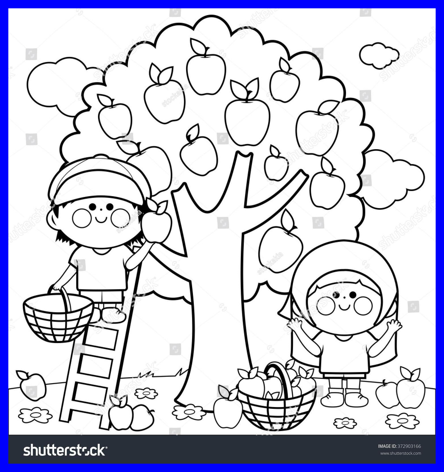 1558x1658 Best Apple Picking Coloring Page Sheets For Popular And Trend