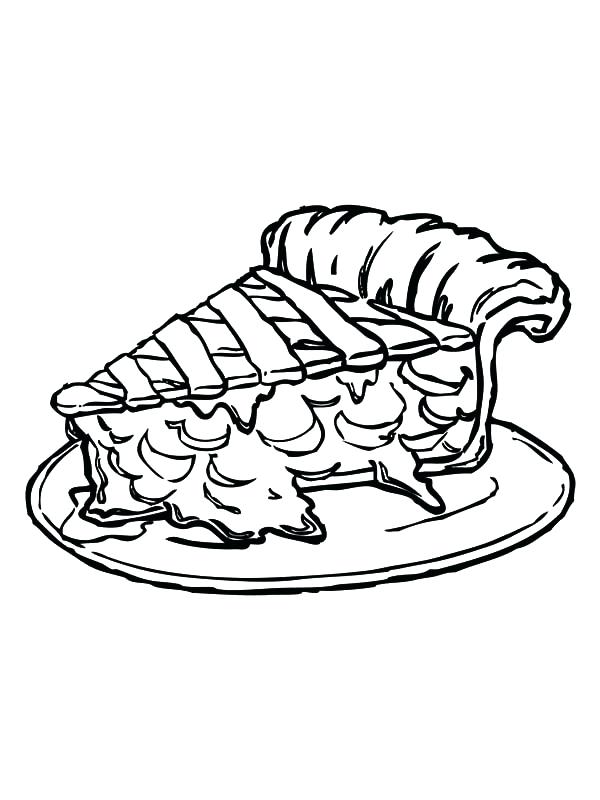 600x800 Pie Coloring Page Apple Pie Slice Of Tasty Apple Pie Coloring
