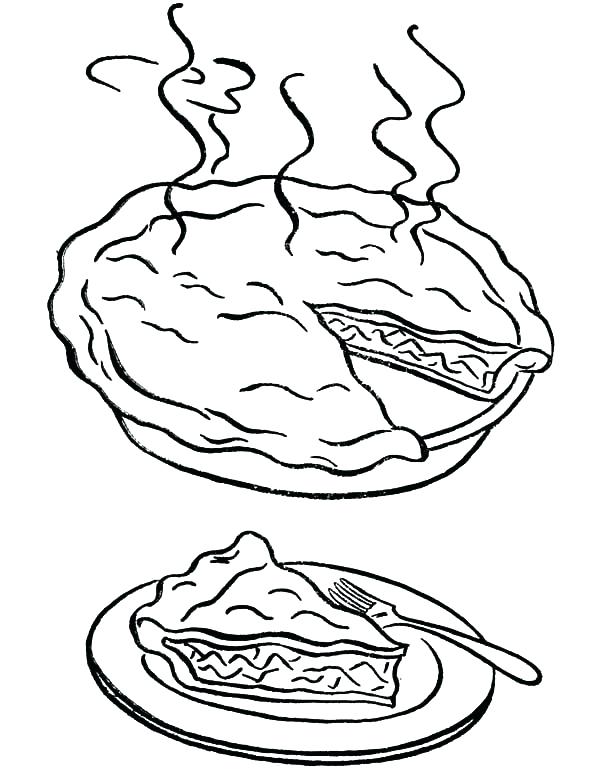 600x772 Pie Coloring Page Pie Coloring Page A Warm Piece Of The Apple Pie