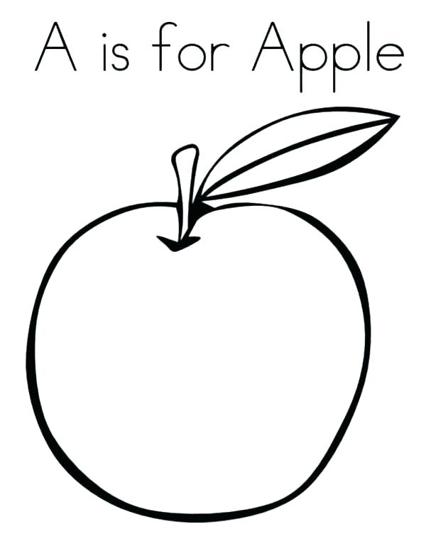 600x776 Apple Color Pages Two Apple Fruits Coloring Pages Simple For Kids