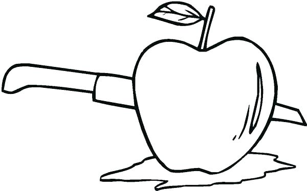 600x374 Free Apple Printable Coloring Pages