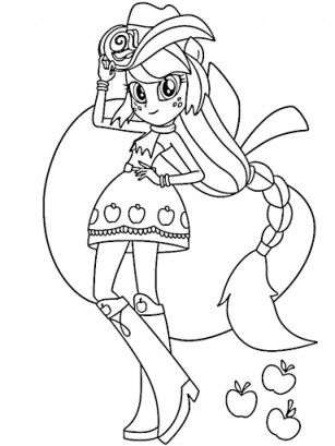 307x409 Equestria Girls Coloring Pages
