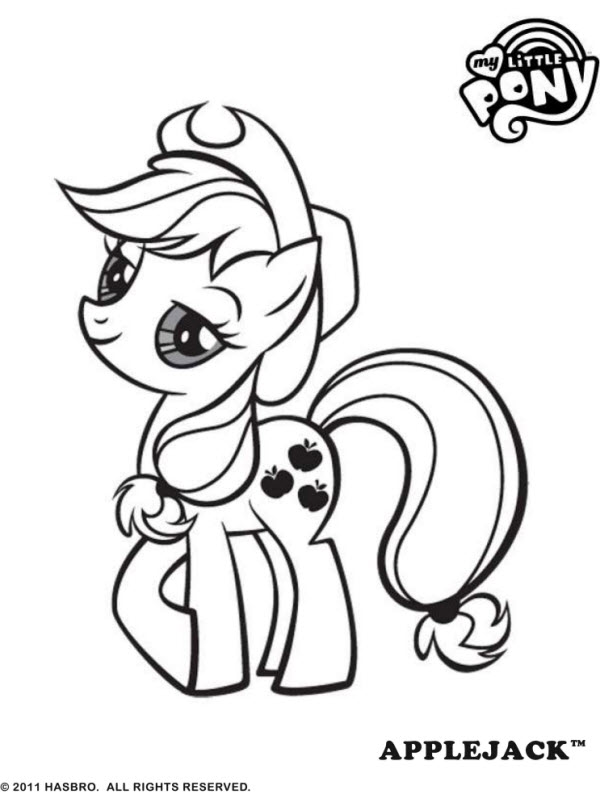 600x800 My Little Pony Applejack Coloring Pages