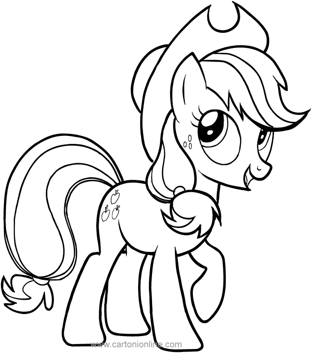 626x709 Applejack Of My Little Pony Coloring Pages