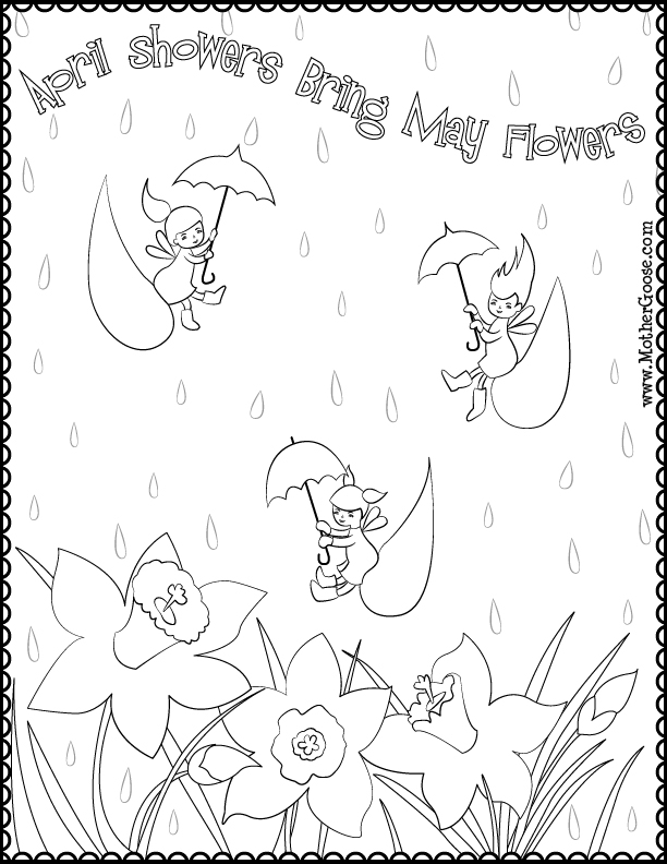 612x792 April Coloring Pages