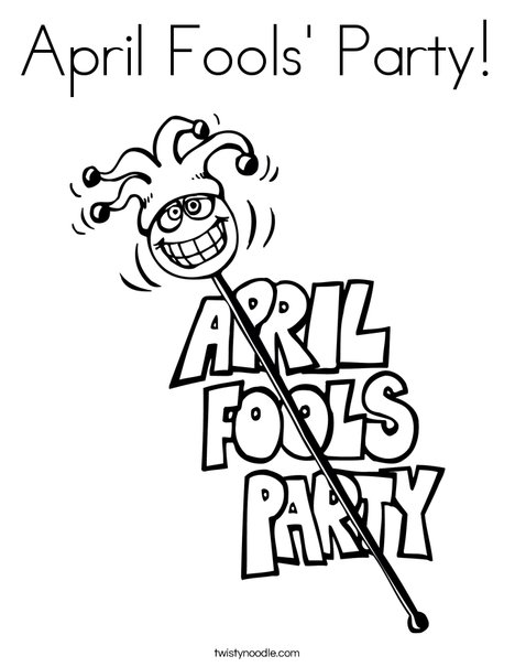 468x605 April Fools' Party Coloring Page