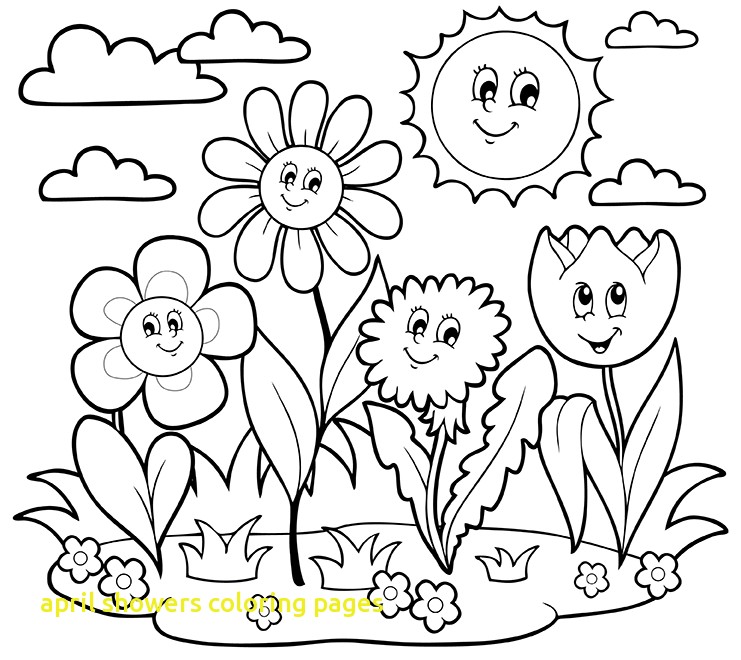 741x660 April Showers Coloring Pages With Impressive Design April Coloring