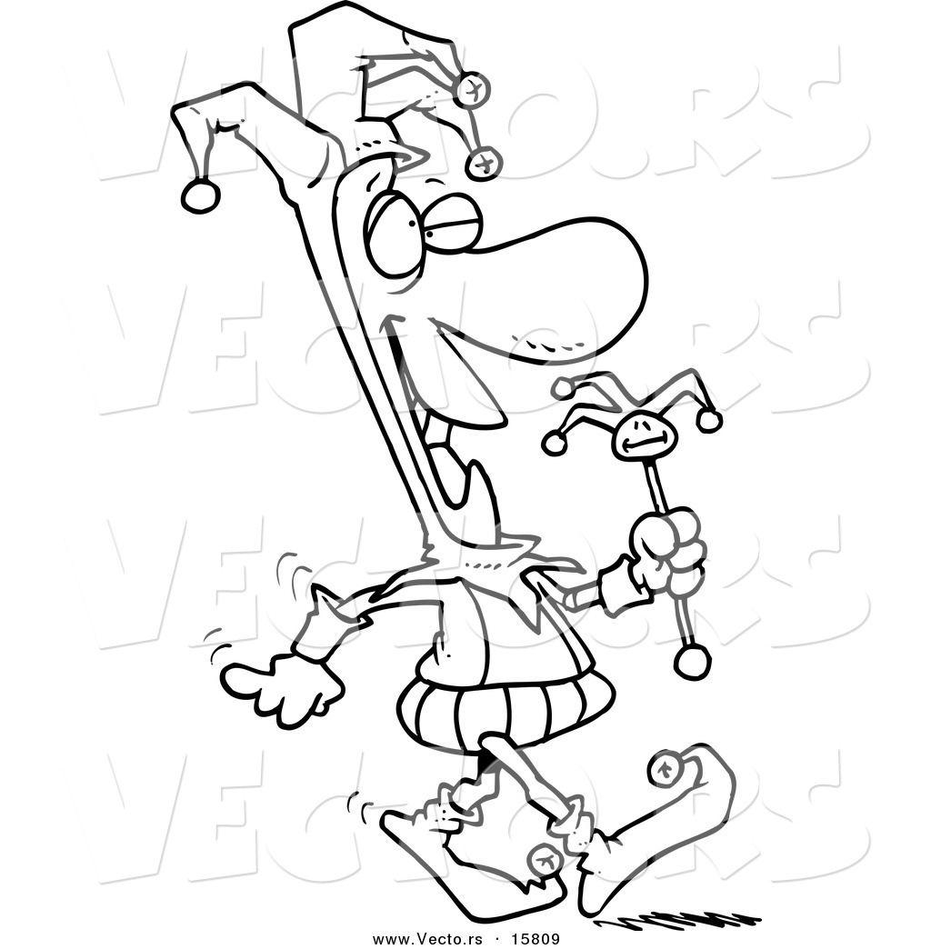 1024x1044 Vector Of A Cartoon Fool Walking
