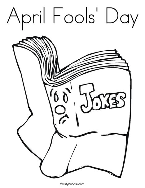 468x605 April Fools' Day Coloring Page