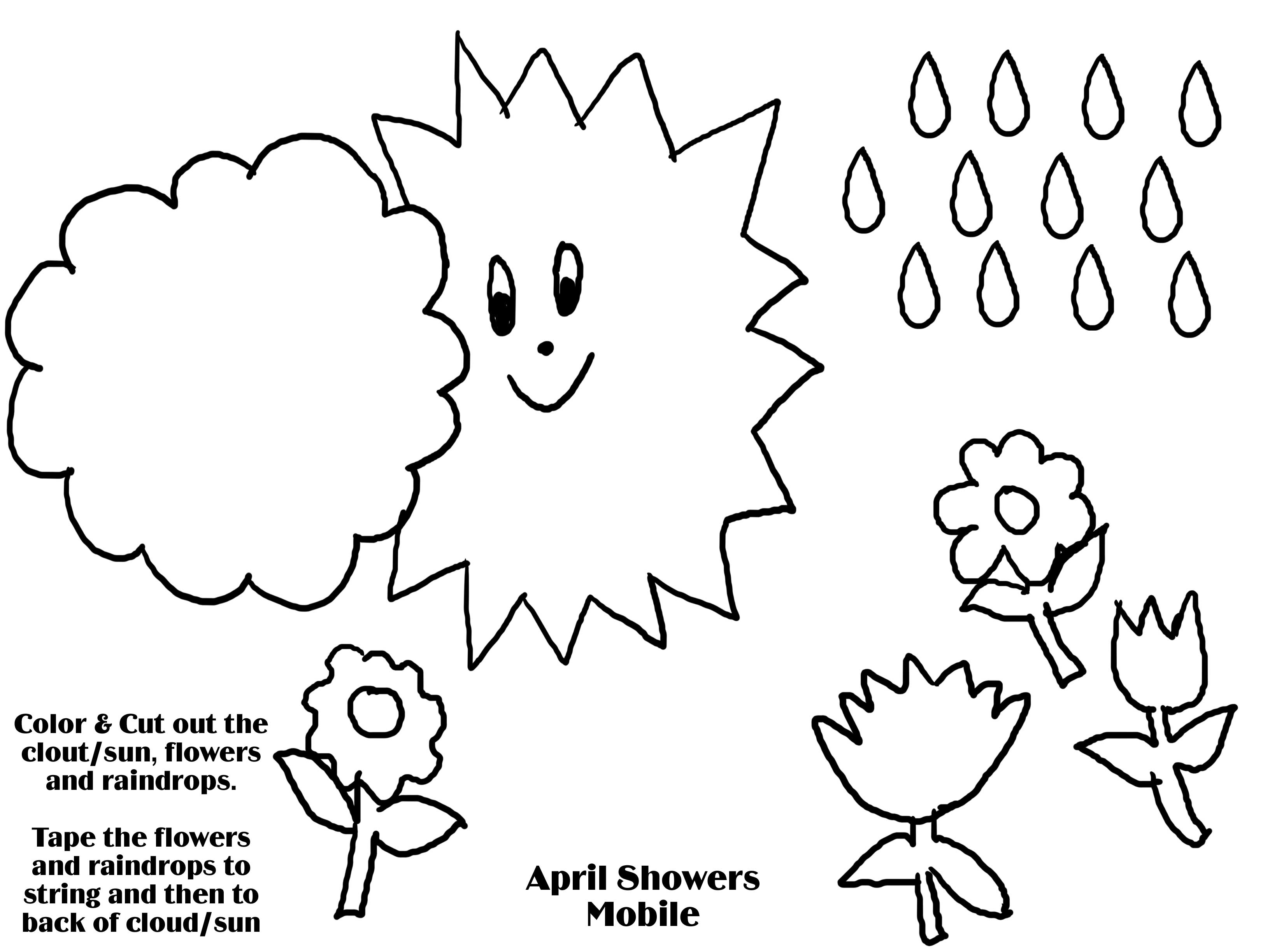 3264x2448 April Showers Bring May Flowers Coloring Pages