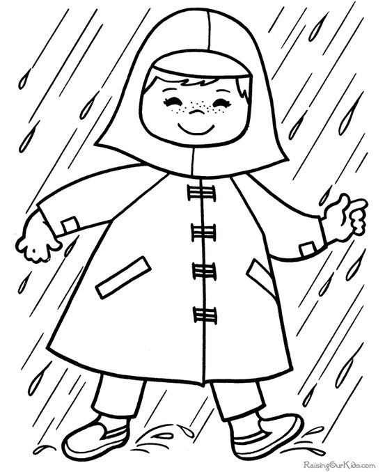 553x678 Spring Coloring Pages Rain, Weather And April Showers