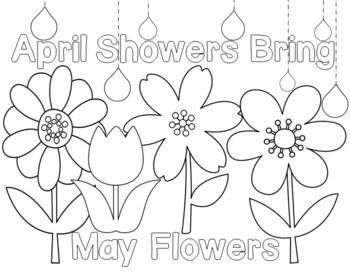 350x272 Students Can Color In The Spring Flowers And The Saying