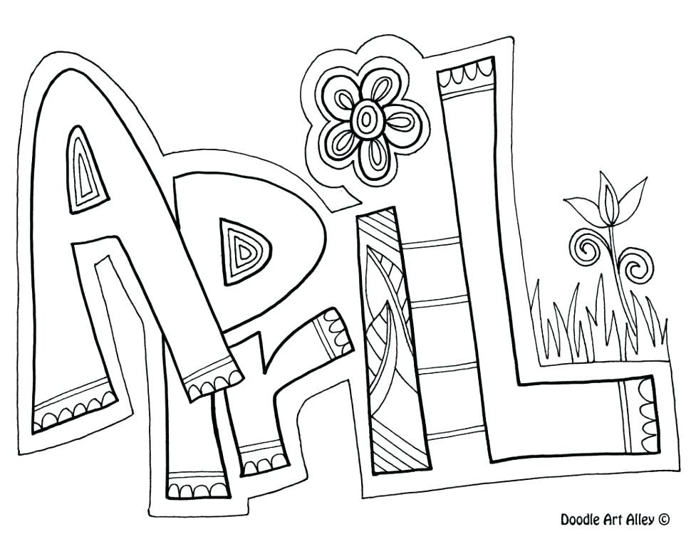 970x750 April Showers Bring May Flowers Free Coloring Pages Coloring
