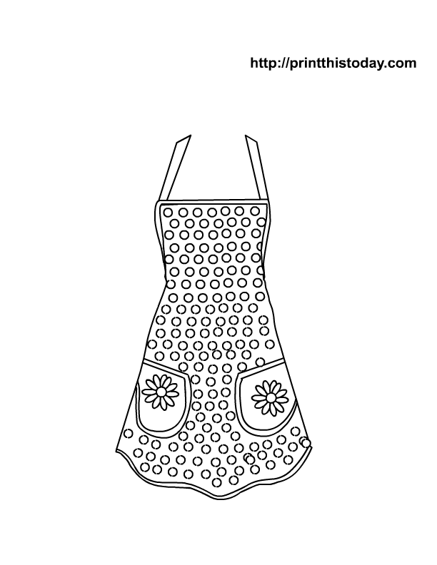 612x792 Apron Coloring Page Free Mothers Day Coloring Pages Printable Free