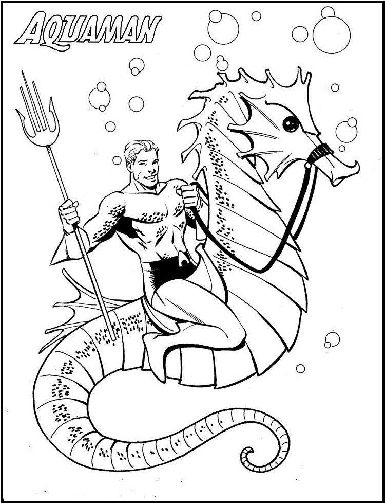 750x978 Aquaman From Justice League Coloring Page Dc Comics Coloring