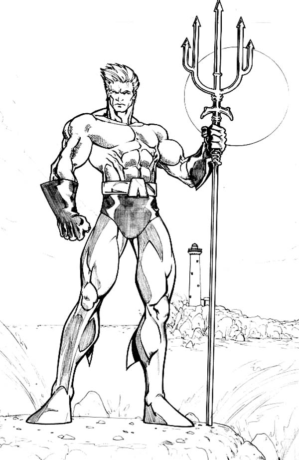 600x922 Aquaman Great Weapon Coloring Pages Batch Coloring