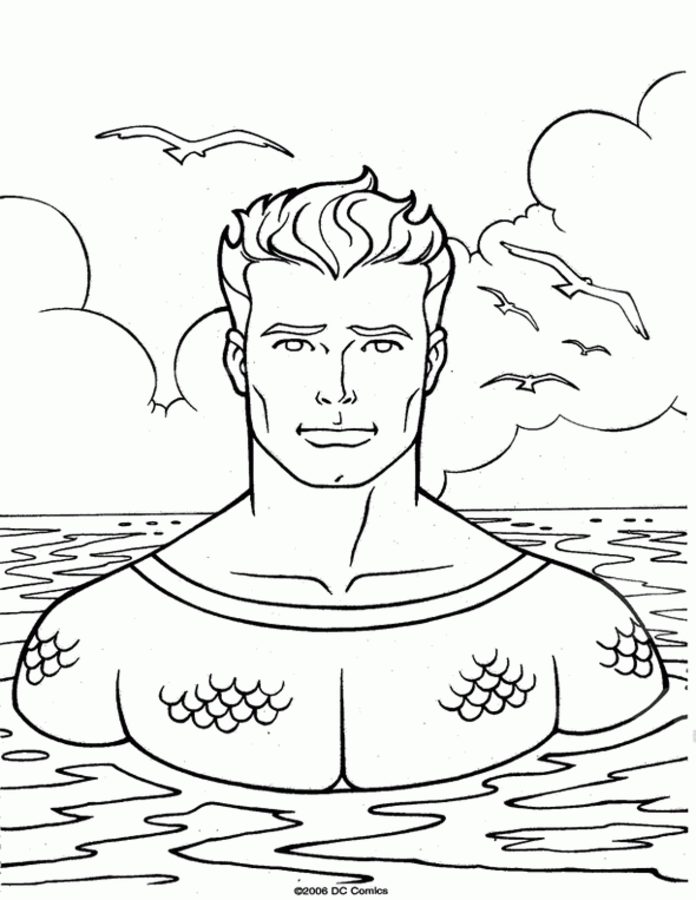 696x900 Coloring Pages Aquaman, Printable For Kids Adults, Free