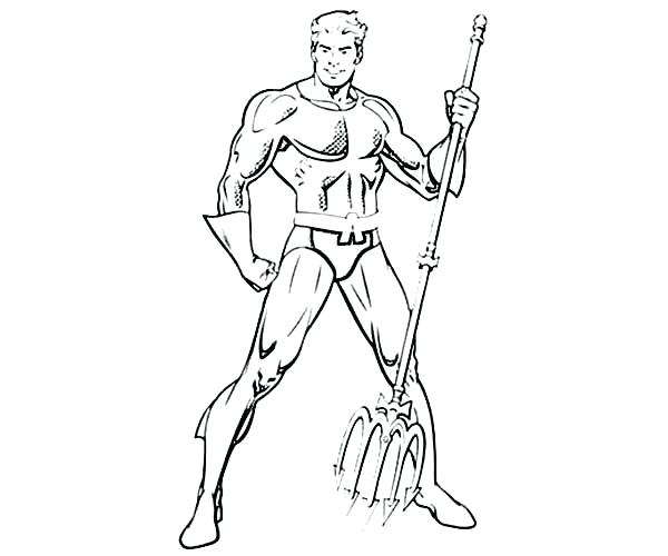 600x500 Aquaman Coloring Pages