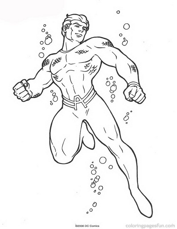 619x800 Aquaman Coloring Pages