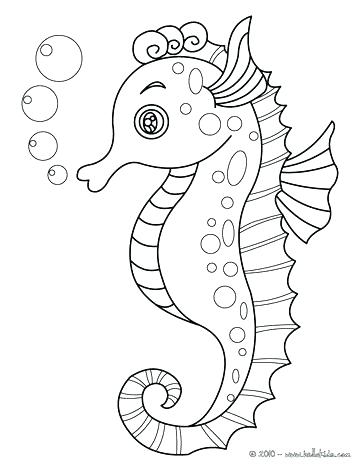 364x470 Marine Life Coloring Pages Sea Life Coloring Pages Cute Seahorse