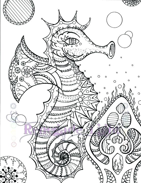 570x737 Seahorse Coloring Pictures