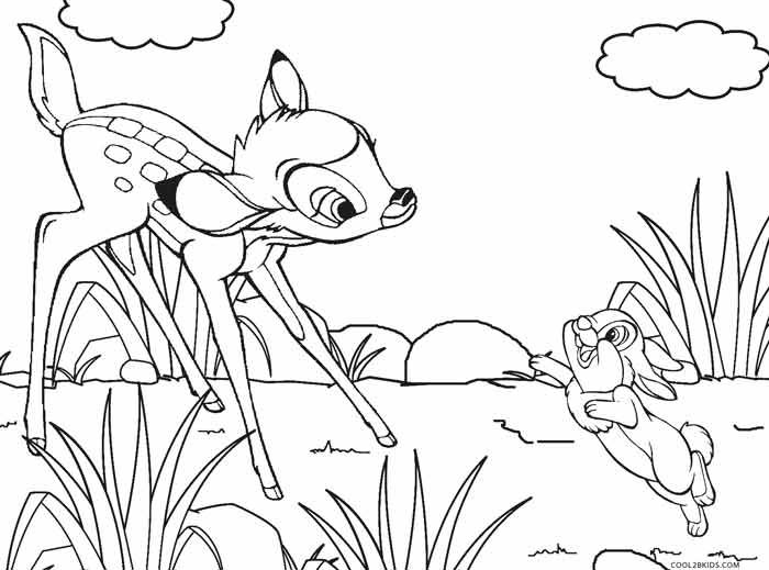 700x519 Printable Bambi Coloring Pages For Kids Disney