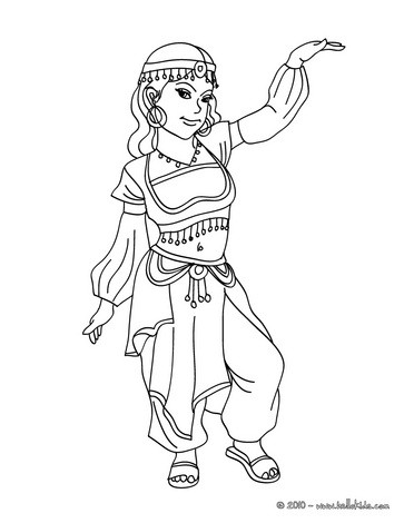 363x470 Arabic Princess Coloring Pages
