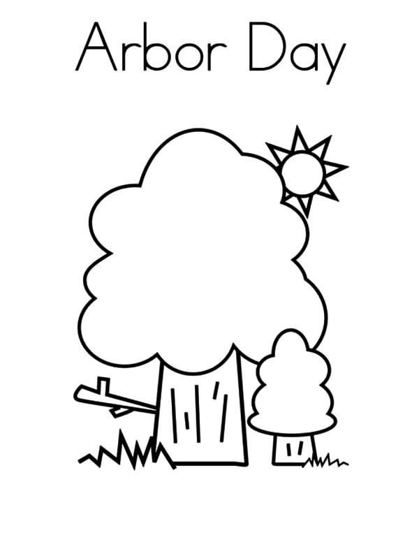 600x776 Trees On Sunny Day On Arbor Day Coloring Pages Best Place To Color