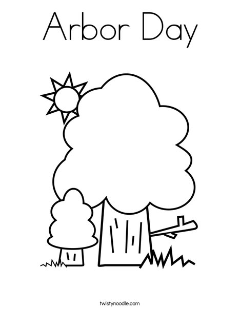 468x605 Arbor Day Coloring Page