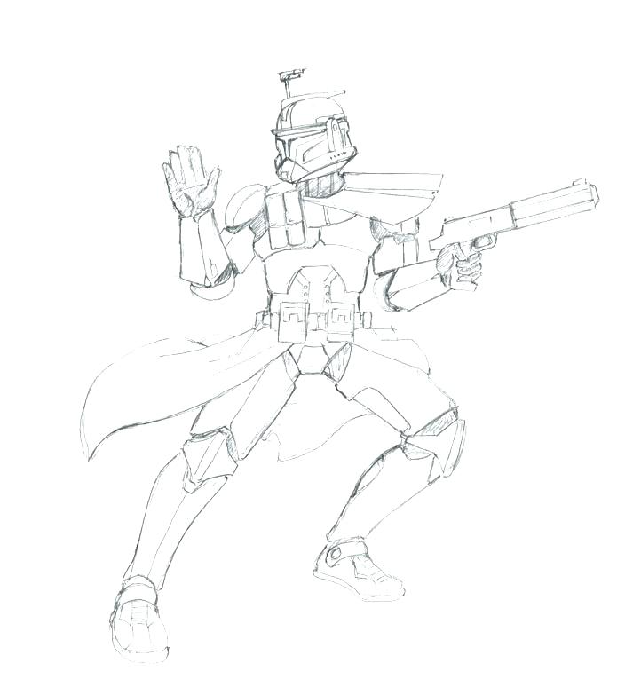 722x765 Clone Commando Coloring Sheet Ne Commando Coloring Sheet Ne