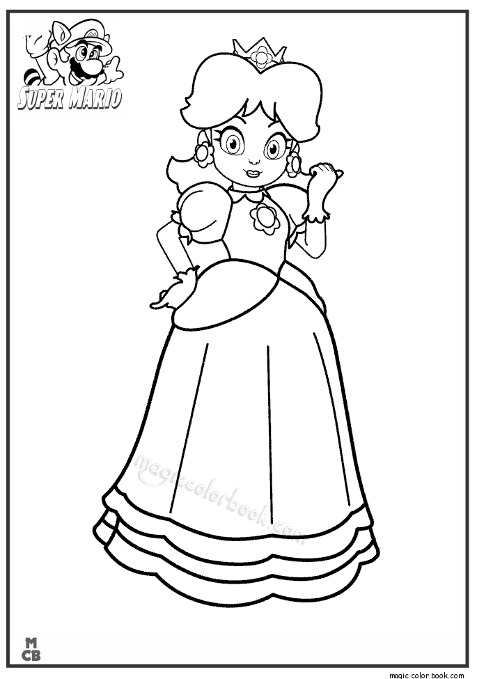 685x975 Princess Super Mario Coloring Pages