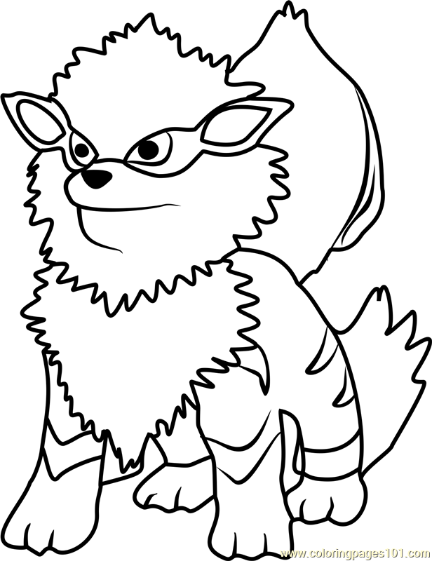 616x800 Arcanine Pokemon Go Coloring Page