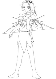 237x336 Download Free Elf Archer Coloring Book