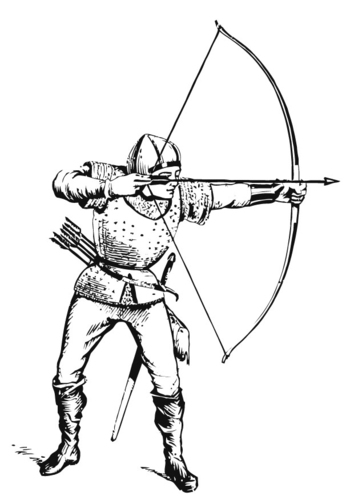 354x500 Free Medieval Coloring Page The Archer, Medieval Soldiers