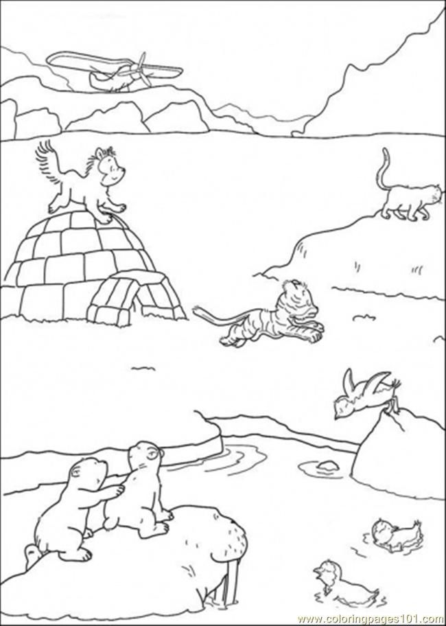 650x912 Polar Arctic Animals Coloring Pages