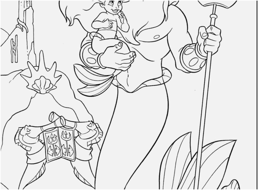 827x609 Ariel Coloring Pages Design Little Mermaid And Flounder Coloring