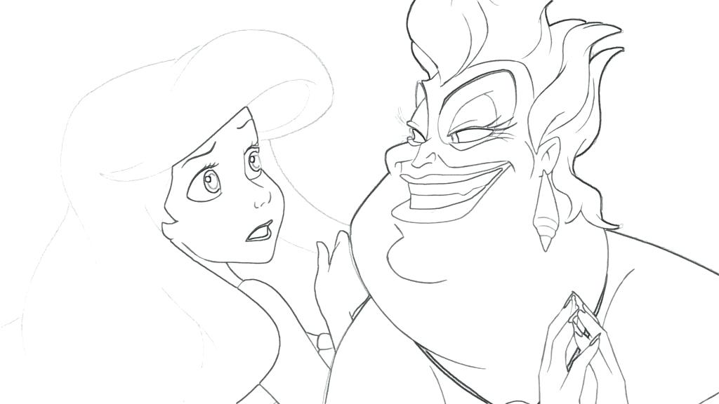 1024x576 Ursula Coloring Page Coloring Page