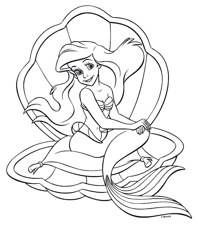 660x751 Coloring Pages Of Ariel Mermaid Coloring Page Coloring Page Little