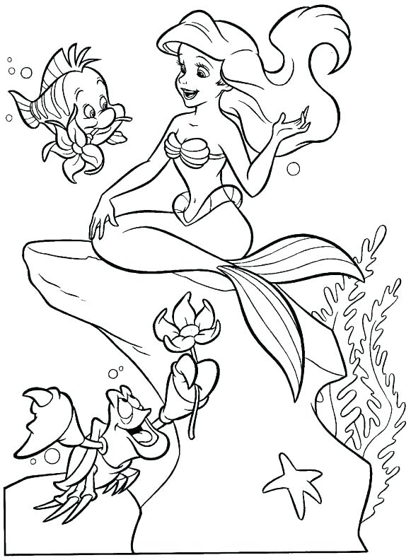 581x792 Ariel Coloring Pages Online Pictures To Color Coloring The Little
