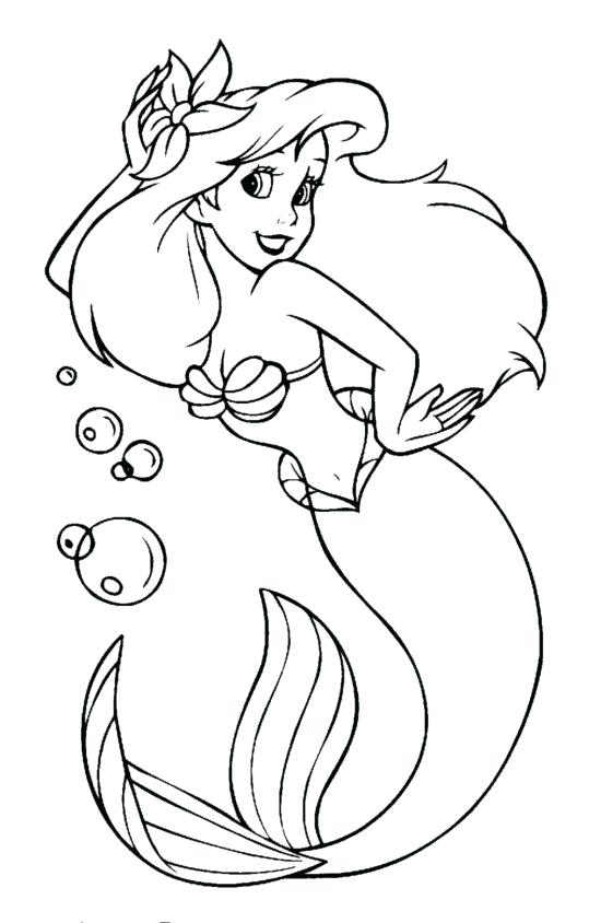 550x844 Ariel Coloring Pages Online
