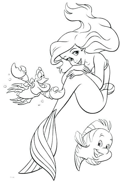 439x600 Princess Ariel Coloring Page Coloring Pages Online Coloring Pages
