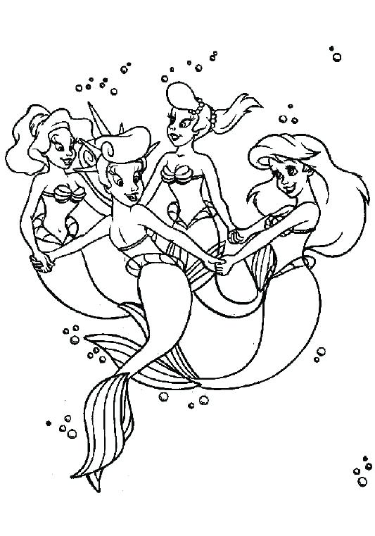 533x761 Princess Mermaid Coloring Pages Princess And Friends Mermaid