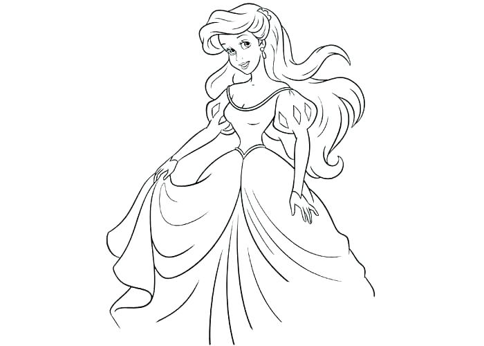700x500 Ariel Coloring Pages Online
