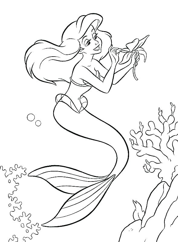 589x800 Coloring Page Ariel Little Mermaid Coloring Pages Ariel Coloring