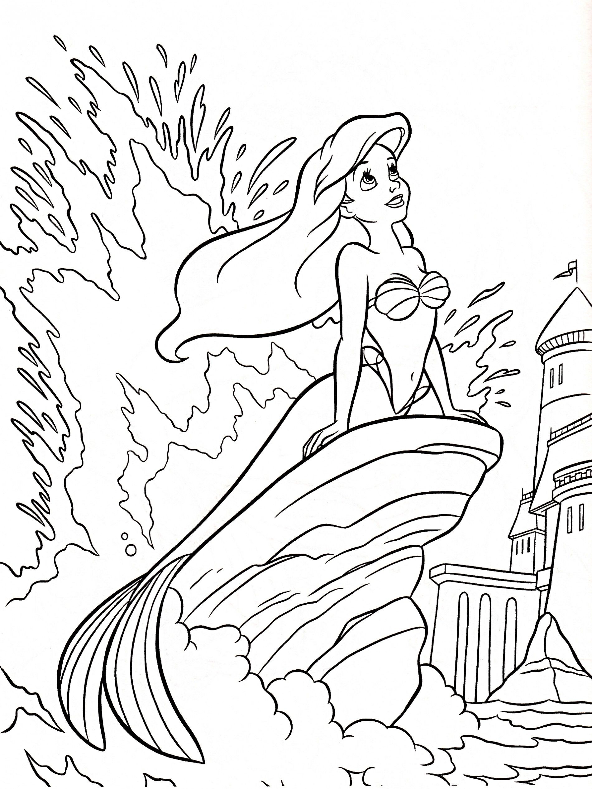 1900x2532 Little Mermaid Coloring Pages