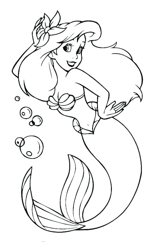 Ariel The Little Mermaid Coloring Pages at GetDrawings | Free download